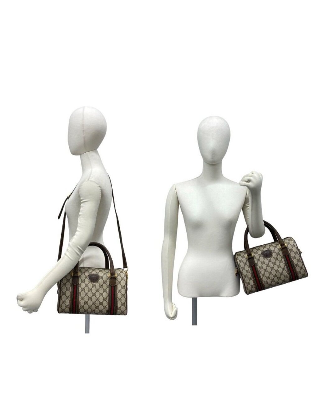 Gucci Vintage Sherry Line GG Pattern Logo Leather 2-Way Shoulder Bag - Picture 2 of 10